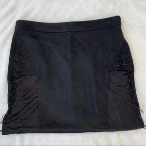 Black Lace Mini Skirt